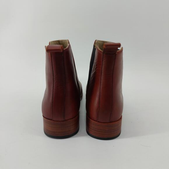 Nisolo Women's Booties Size 9 Leather Burgundy Brown Chelsea - Picture 3 of 13